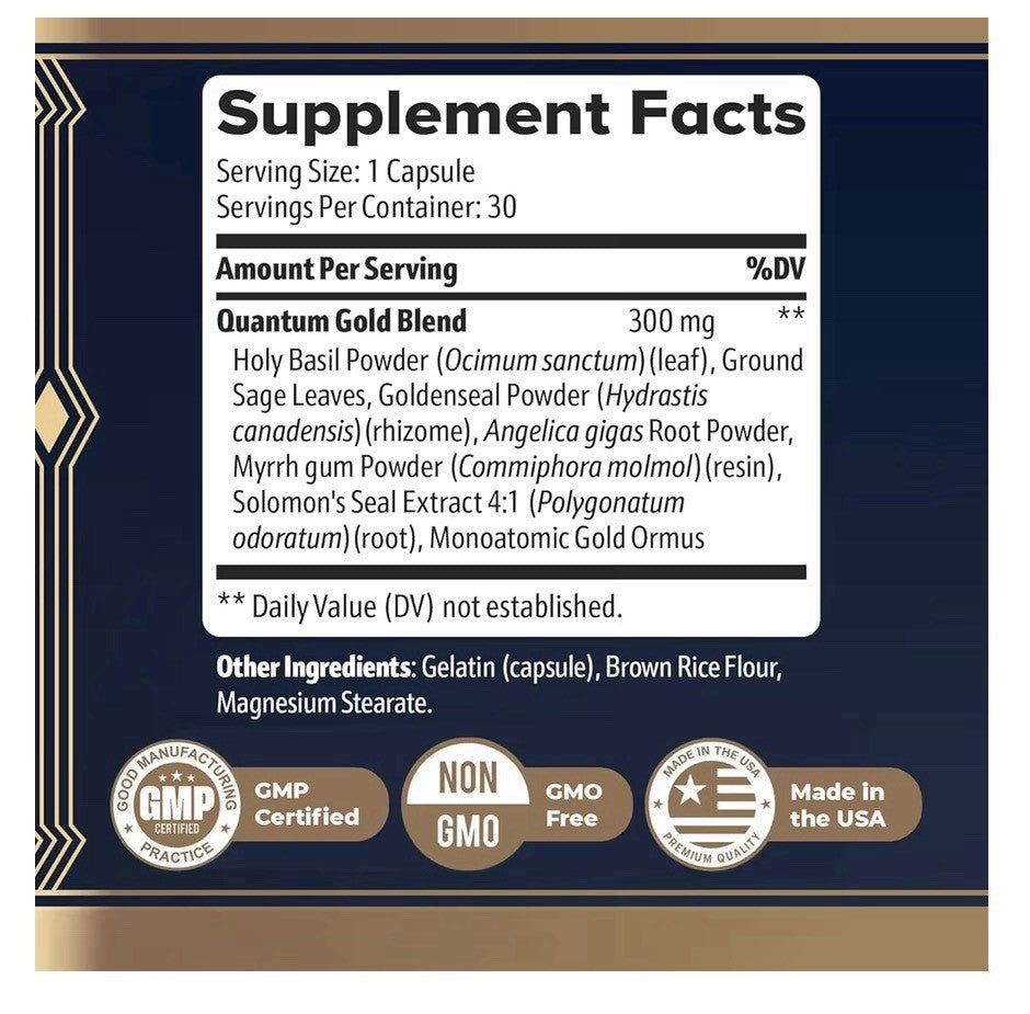 3 Packs Nature’s NutriWave Gold Align Holy Basil Supplement with Sage Goldenseal