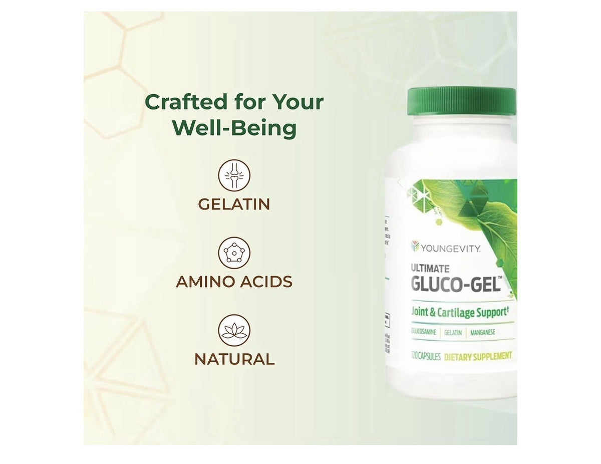 Youngevity Ultimate Gluco-Gel Joint & Cartilage Support Tendons Bones 120capsule