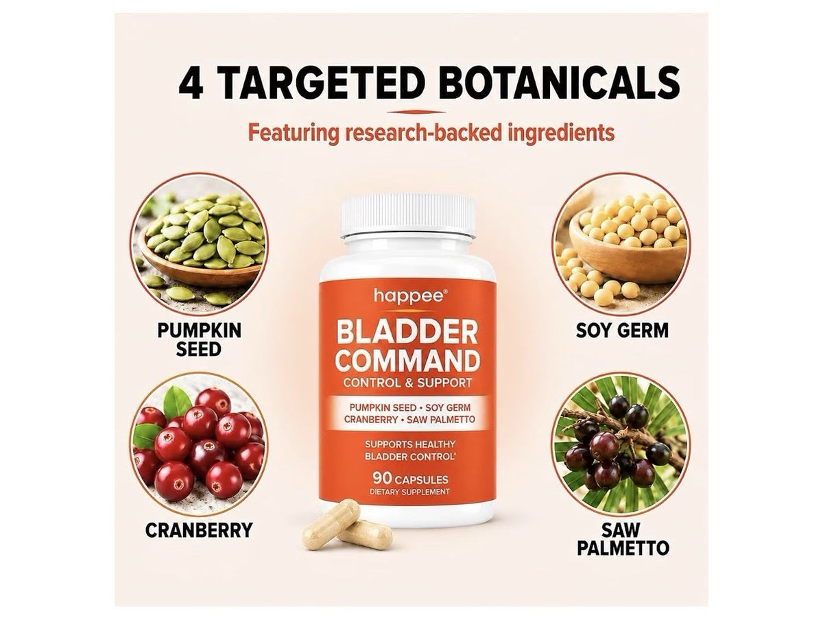 Happee Bladder Command Control & Support For Women & Men 90 Capsules