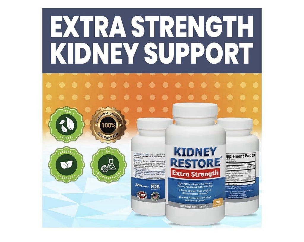 Kidney Restore Extra Strength Cleanse Detox Repair Kidney Health Function 90caps