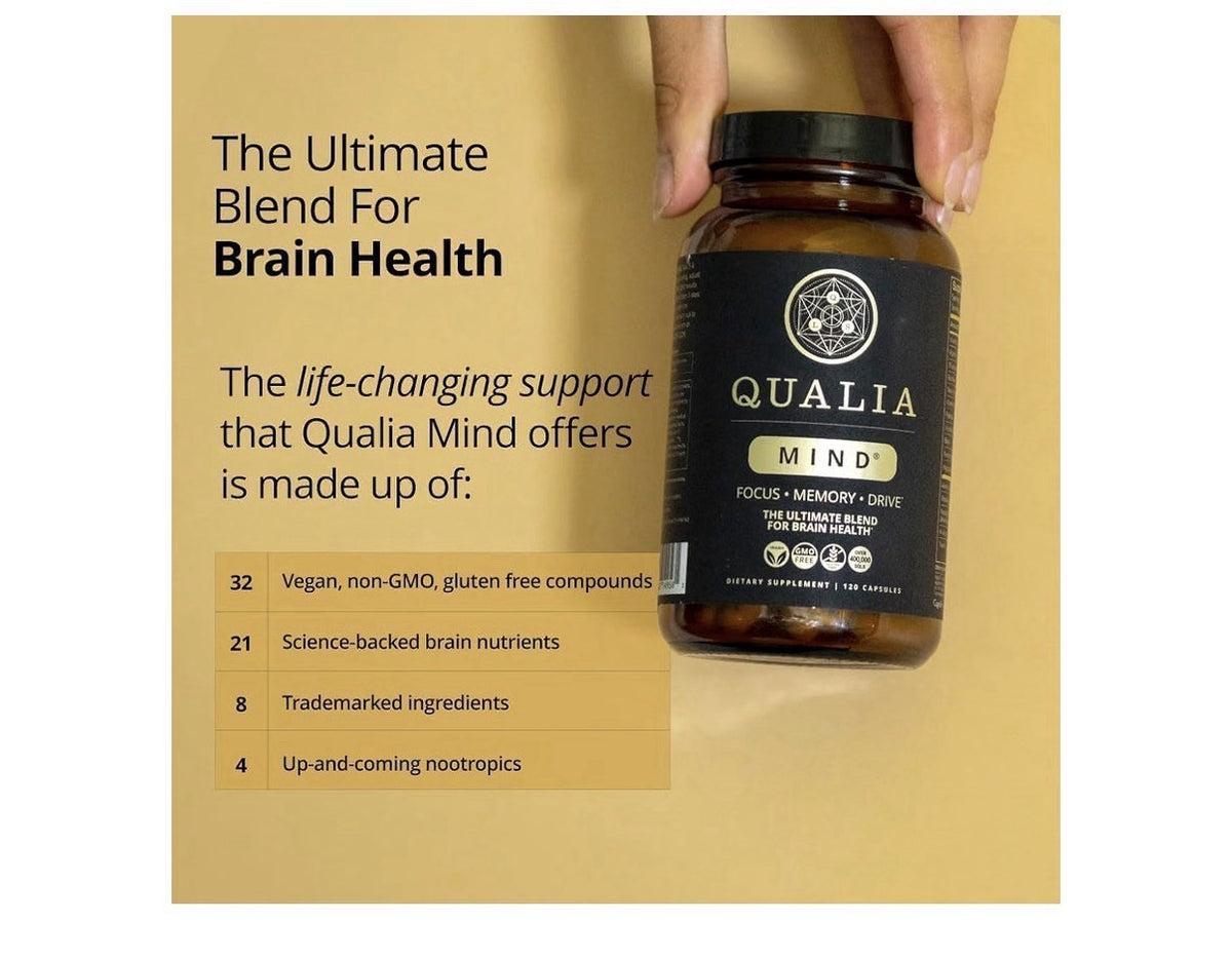 2 Pack Qualia Mind Focus Memory Drive The Ultimate Blend For Brain Health