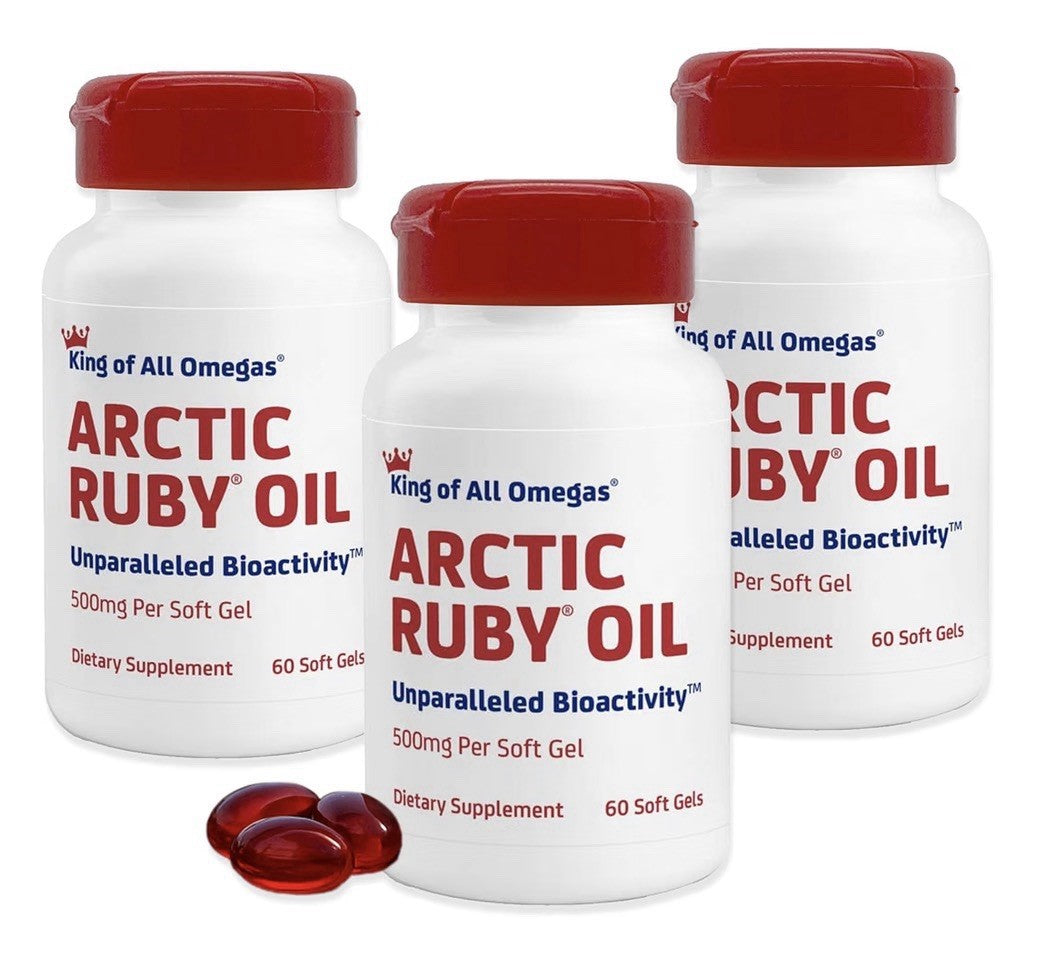 3 Pack Immunocorp Arctic Ruby Oil Omega 3 Astaxanthin Calanus Oil For Women, Men