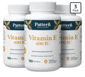 3 Pack Pattern Wellness Vitamin E 400 IU Supports Antioxidant Whole Body Health