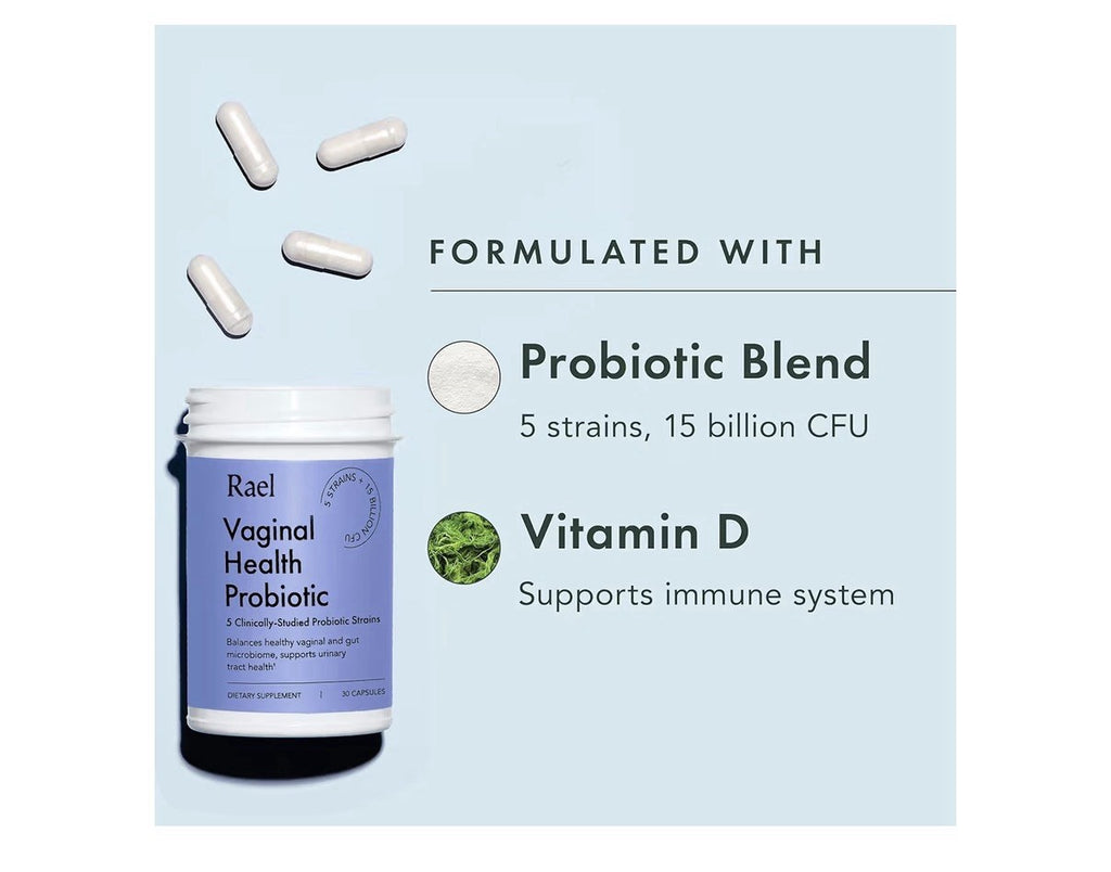 Rael Vaginal Health Probiotics Women pH Balance Supplement Immune Health 30 Caps