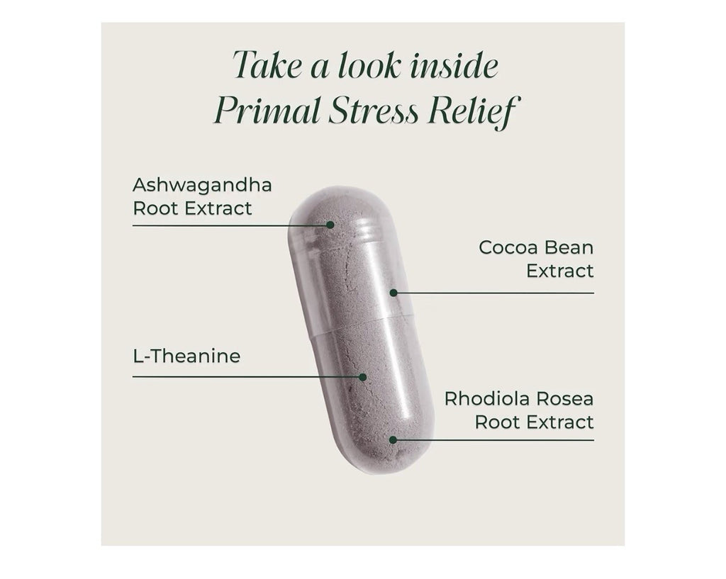 Primal Harvest Stress Relief Supplement Calm Relaxation for Women & Men 2 Packs