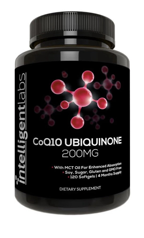 Intelligent Labs CoQ10 Ubiquinone 200mg with MCT Oil Heart Health 4 month supply