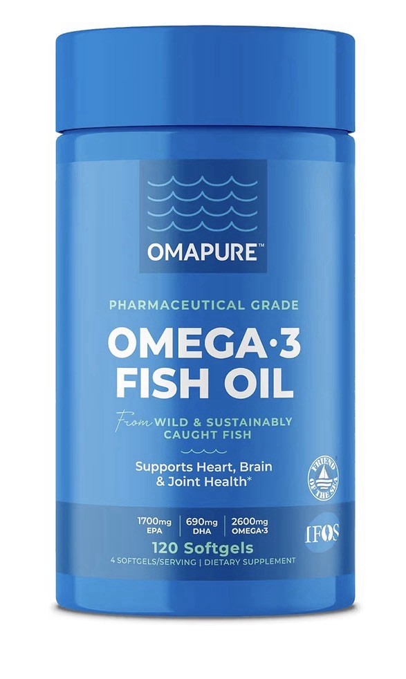5 Pack OMAPURE Omega 3 Fish Oil Supplements Heart Brain Joints Health