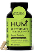 HUM Flatter Pre & Probiotics Debloat + Regularity Digestive Enzymes Woman & Men