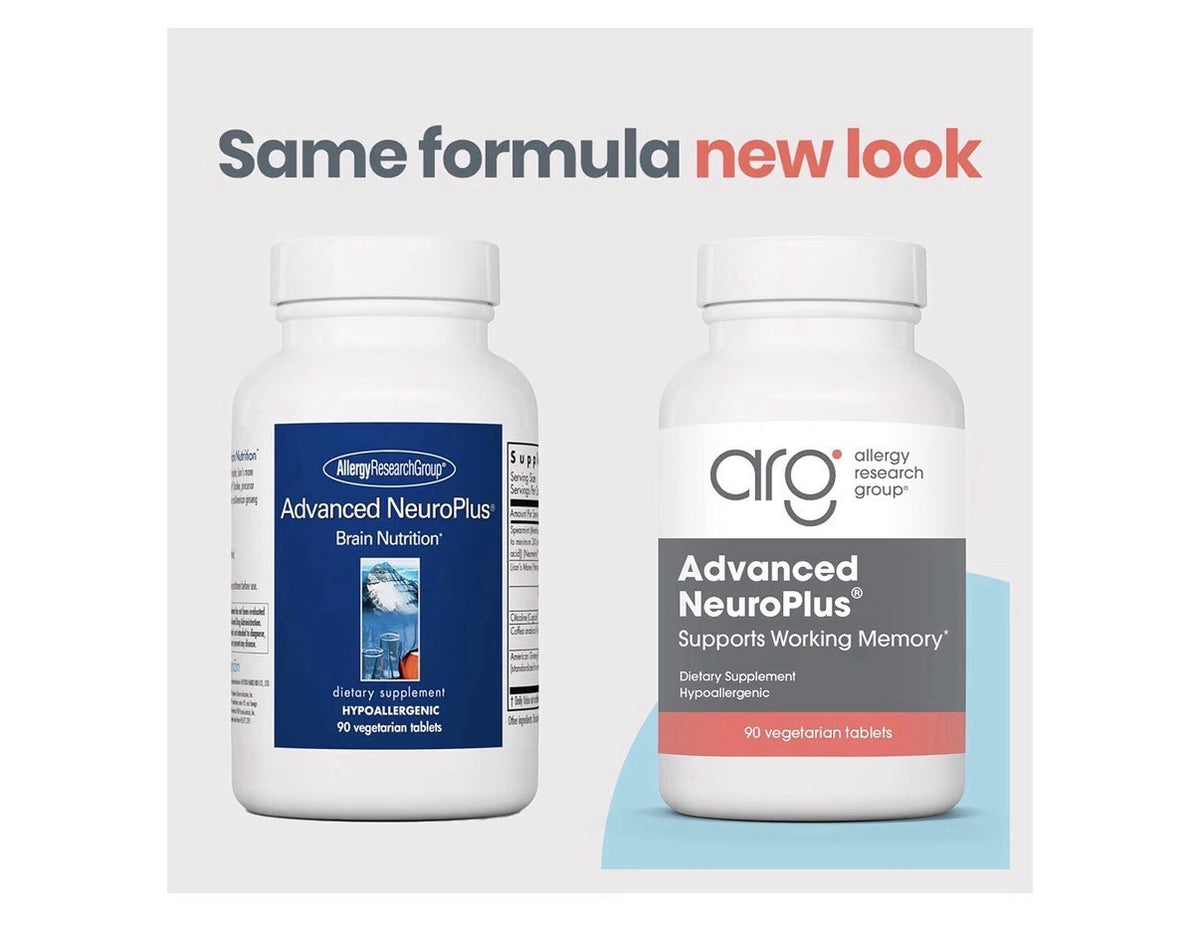 Allergy Research Group Advanced NeuroPlus Supports Working Memory 90 Tablets