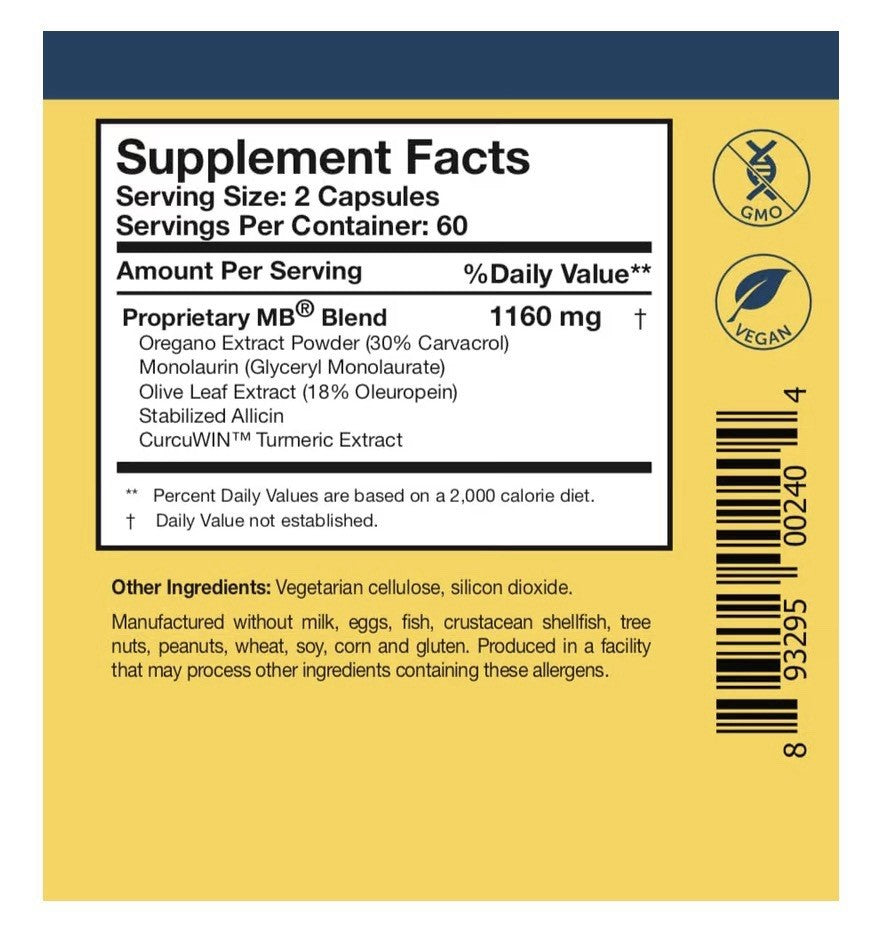 Researched Nutritionals Microbinate Microbial Health Complex Skin Health 120Caps