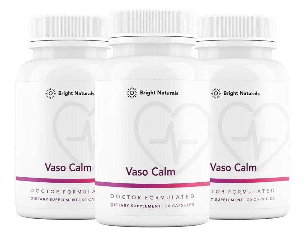 Bright Naturals Vaso Calm Healthy Blood Balance Supplement 3 Pack