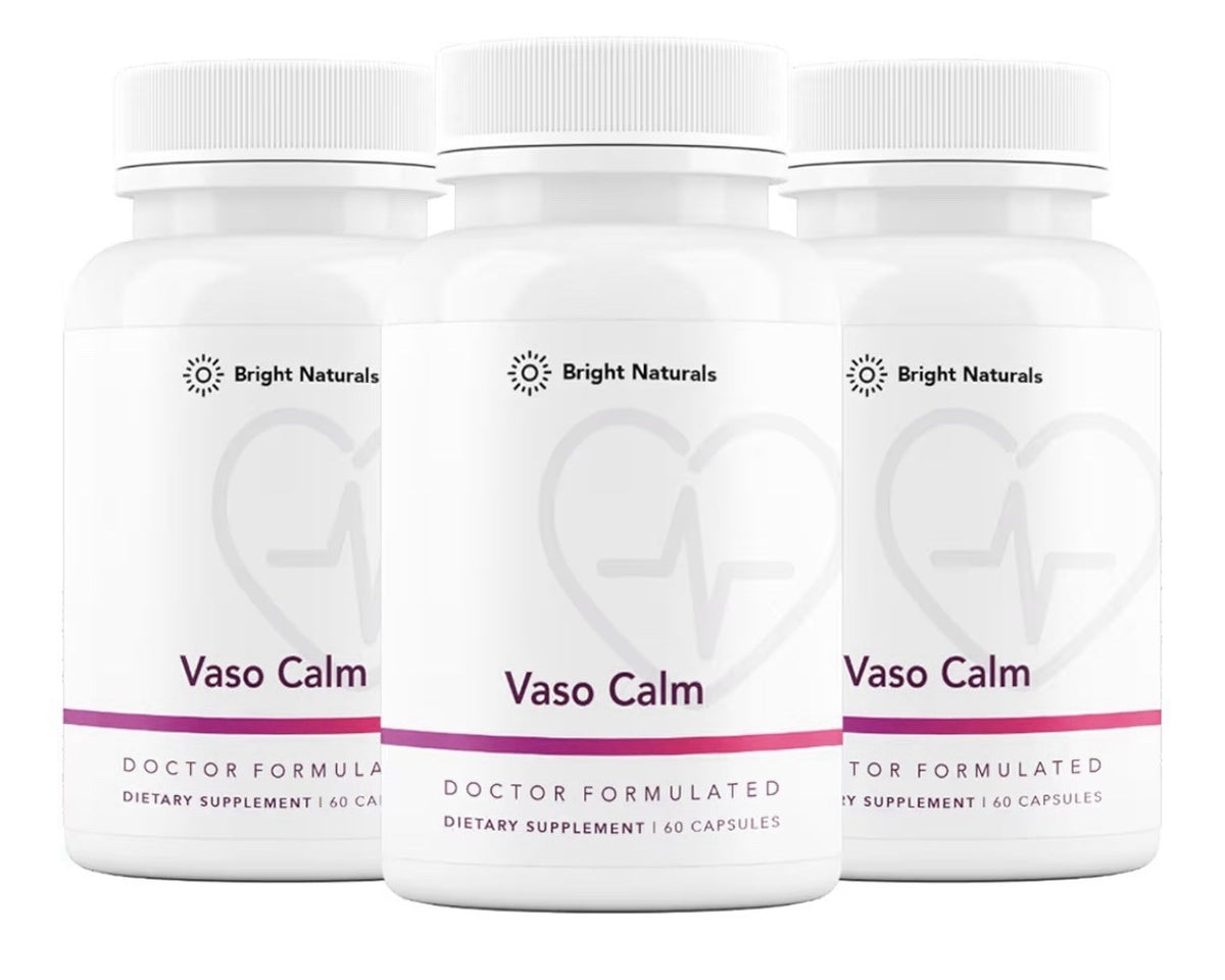 Bright Naturals Vaso Calm Healthy Blood Balance Supplement 3 Pack
