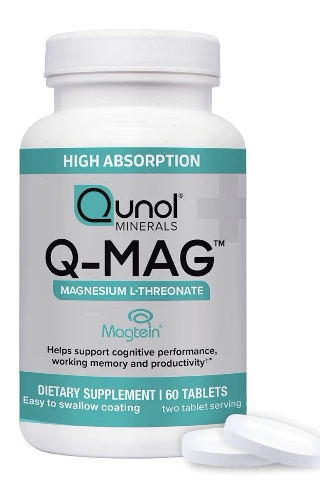 Qunol Q-Mag Magnesium L-Threonate Magtein Cognitive Memory Productivity 60Tablet