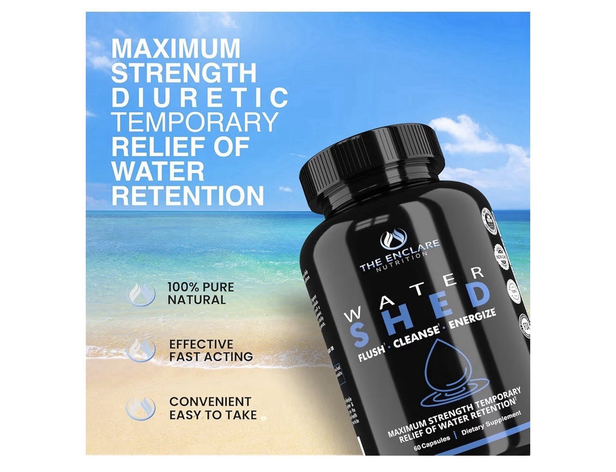 THE ENCLARE NUTRITION WATER SHED Flush Cleanse Energize Water Retention 3 Pack