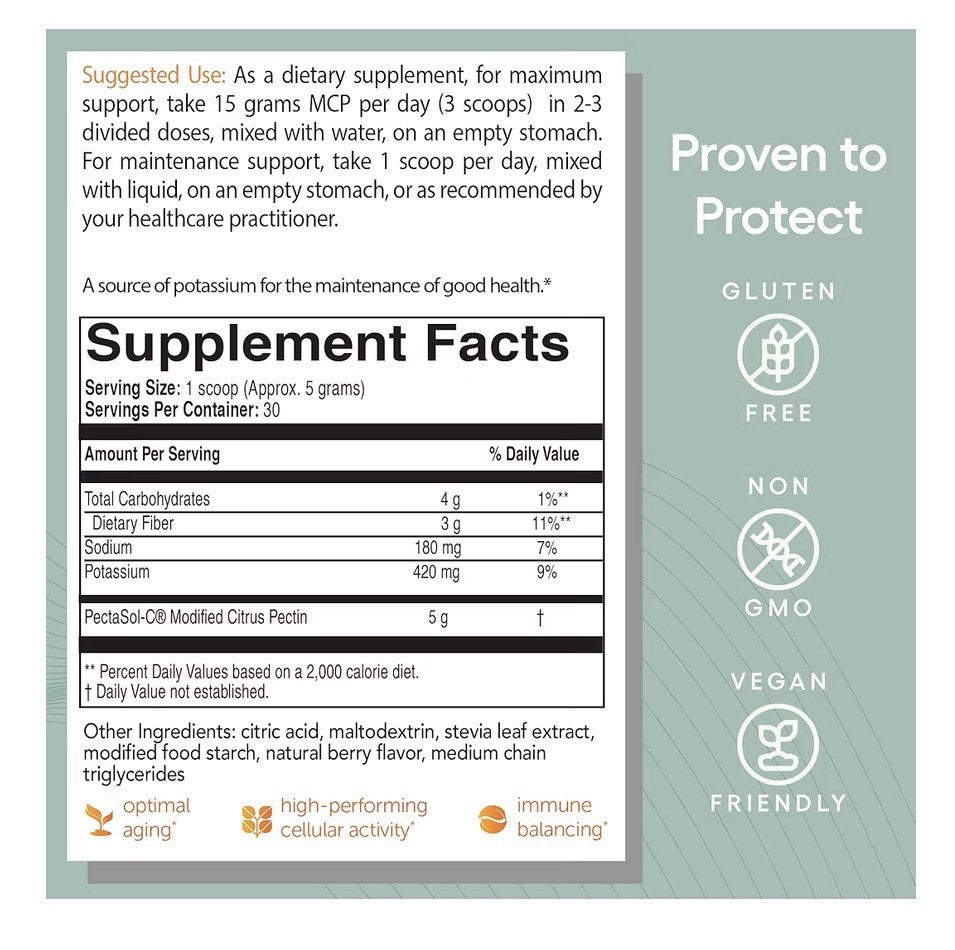 PectaSol Modified Citrus Pectin Berry Powder Total-Body Health Immune 6.49oz