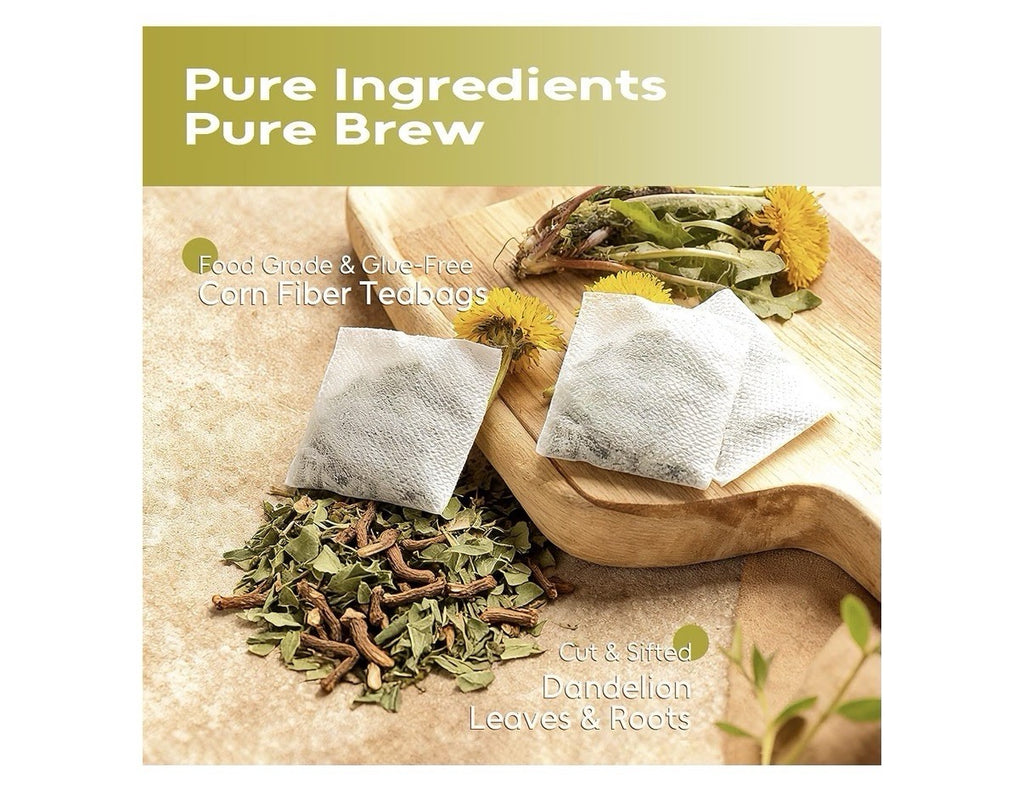 FullChea Dandelion Leaf Root Tea Herbal 100TeaBag Support Digestion Liver Kidney