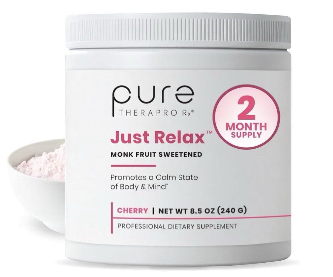 Pure Therapro Rx Just Relax Powder Promotes a Calm State of Body & Mind Cherry