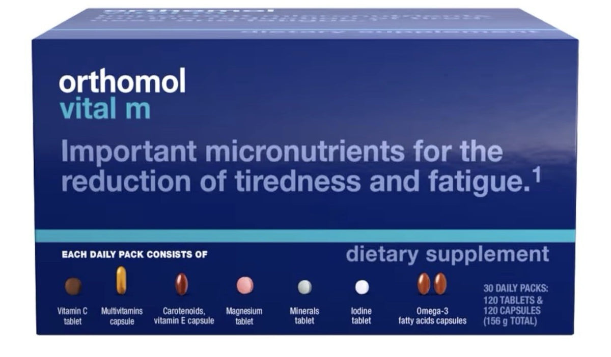 Orthomol Vital M Daily Multivitamin for Men Reduction Of Tiredness And Fatigue
