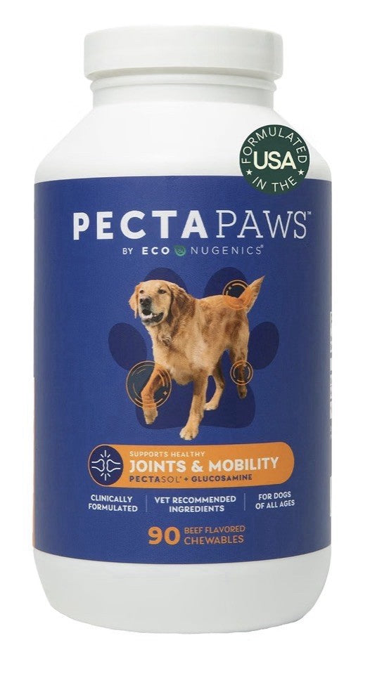 ecoNugenics PectaPaws Joints & Mobility 90 Chewable Dog Supplements Beef Flavor