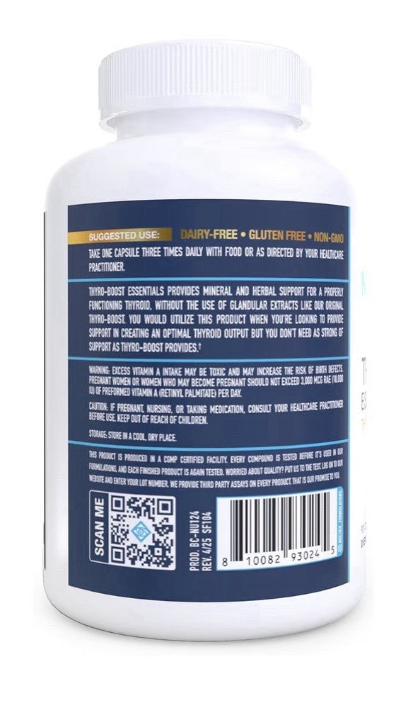 NuEthix Thyro-Boost Essentials Thyroid Nutrient Support 90 Capsules