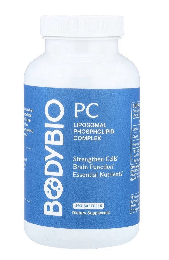 BodyBio PC Liposomal Phospholipid Complex Brain Health Mental Clarity 100Softgel