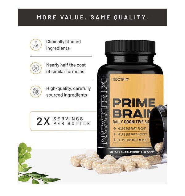 Nootrix Brain Boost Nootropic Supplement Memory Focus Cognitive Support 2 Pack