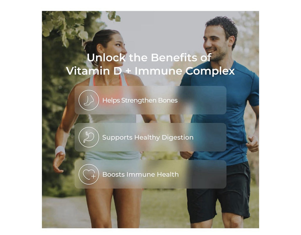 Livingood Daily Vitamin D + Immune Complex D3 K2 4000 IU Supplement 60Day Supply