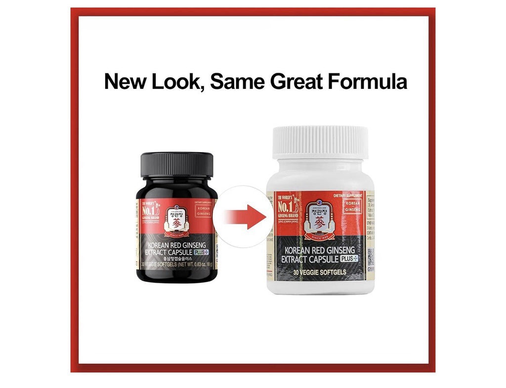 JUNG KWAN JANG Korean Red Ginseng Extract Capsules Plus Energy Supplement 30sgel