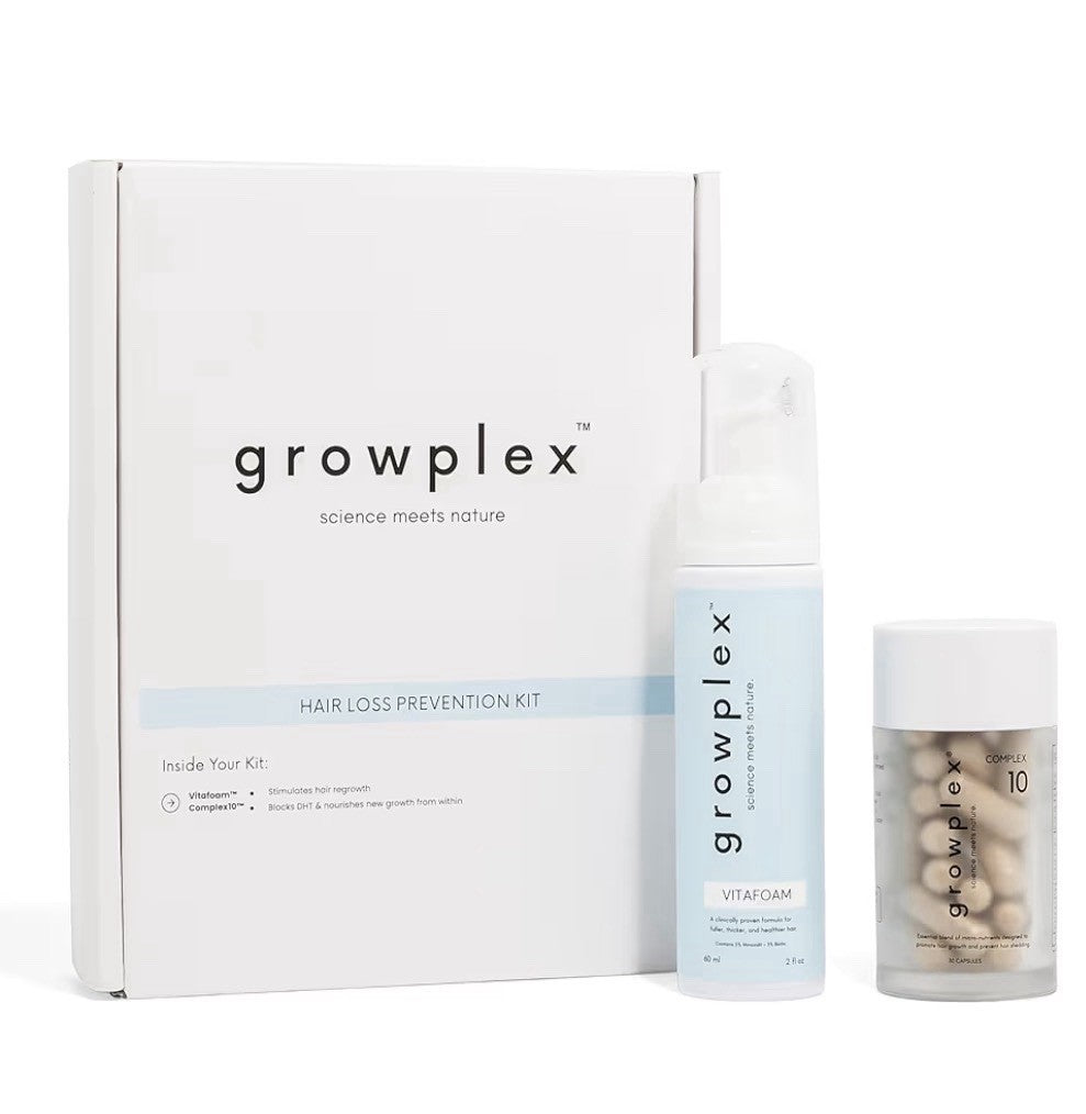 Growplex Vitafoam Hair Growth Bundle Scalp Care Foam + Complex10 Hair Supplement