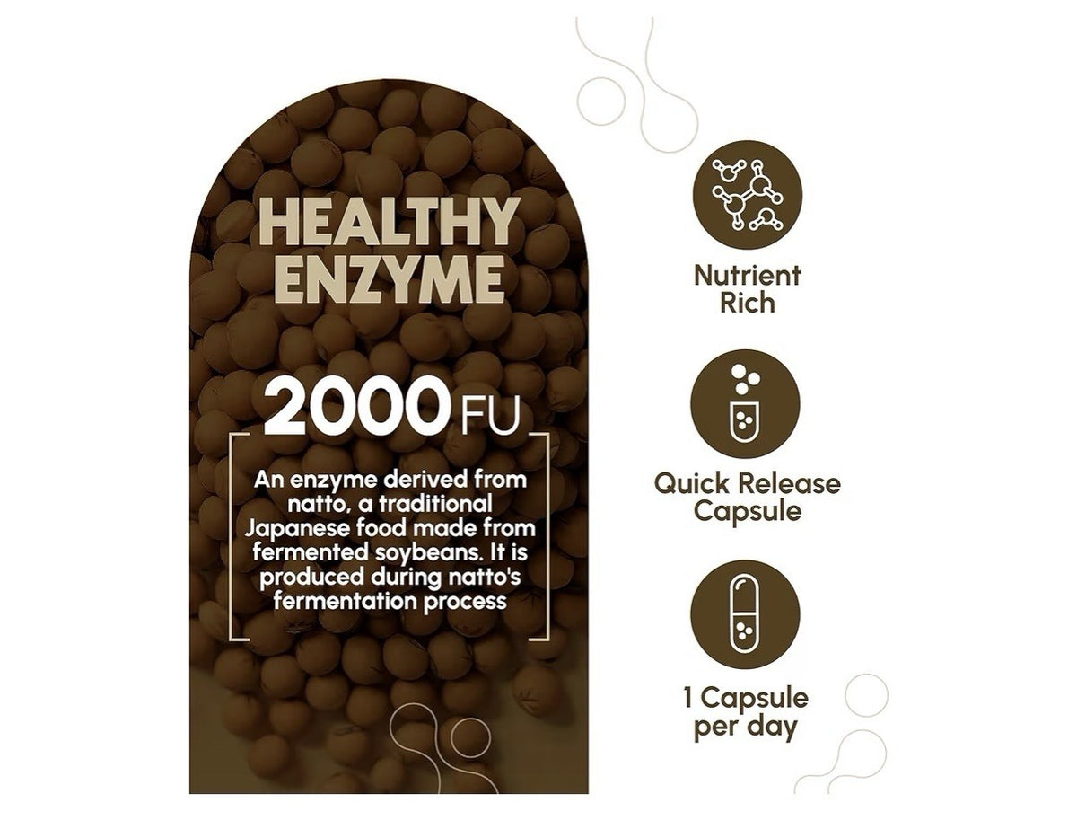 Zenavea Nattokinase Supplement 2000 FU of Enzyme of Nattokinase 100mg 270capsule