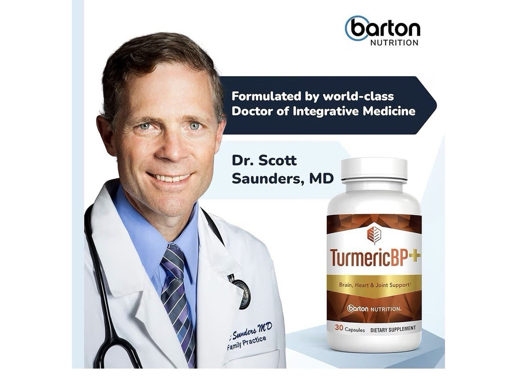 Barton Nutrition Turmeric BP+ Root Extract, Black Pepper Brain Heart Joint 30Cap