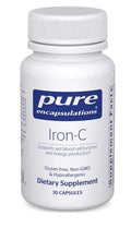Pure Encapsulations Iron-C 15 mg 175 mg Vitamin C Red Blood Cell Support 30 Caps