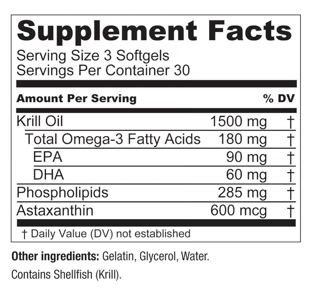 2 Pack Live Conscious KrillWell Krill Oil Omega3 Heart Joint Cognitive Health