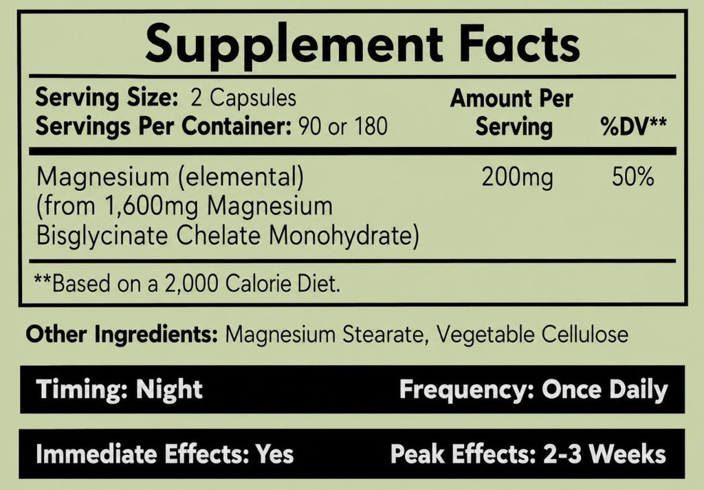 Nootropics Depot Magnesium Glycinate 800mg 180 Capsules Dietary Supplement
