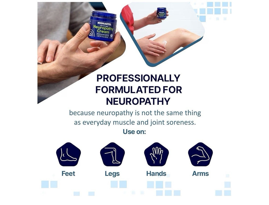 2Pack Migrastil Neuropathy Relief Cream Extra Strength for Feet Leg Hand Cooling