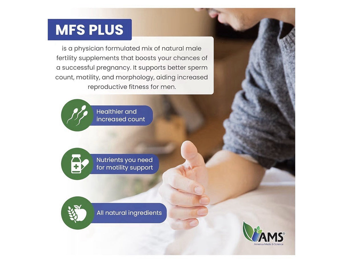 America Medic & Science MFS Plus Fertility Supplement for Men Sperm Booster 60ca
