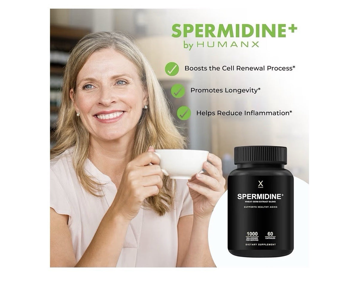 HUMANX Spermidine + Supplement Supports Health Aging Cellular Renewal 60Capsules