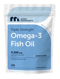 Micro Ingredients Triple Strength Omega-3 Fish Oil 4,200 mg Per Serving 240sgel