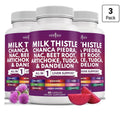 3 Pack NEW AGE Milk Thistle Chanca Piedra Beet Root Artichoke Tudca Dandelion