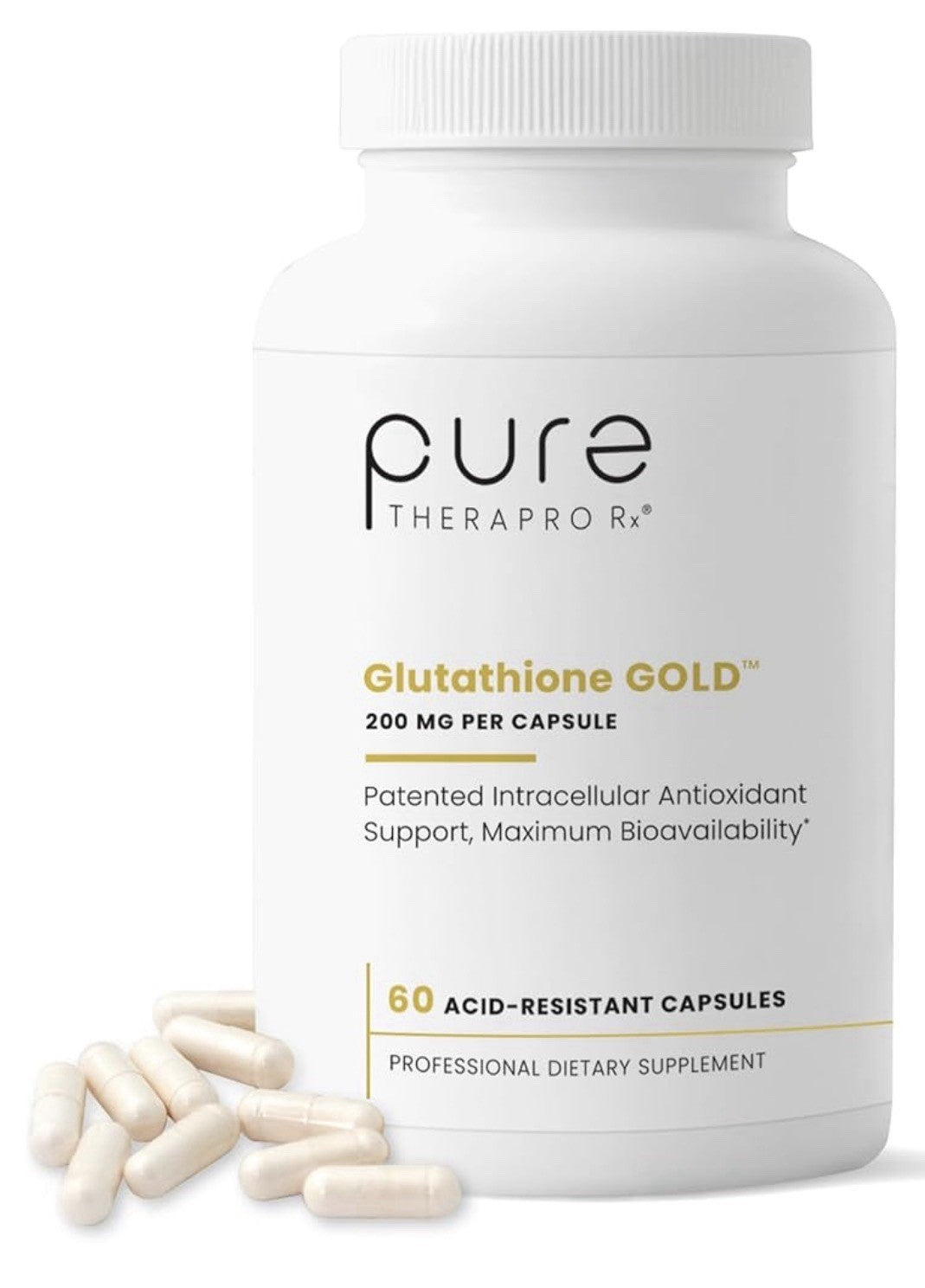 Pure Therapro Rx S-Acety!Glutathione Gold 200mg 2 MonthSupply Acid-Resistant