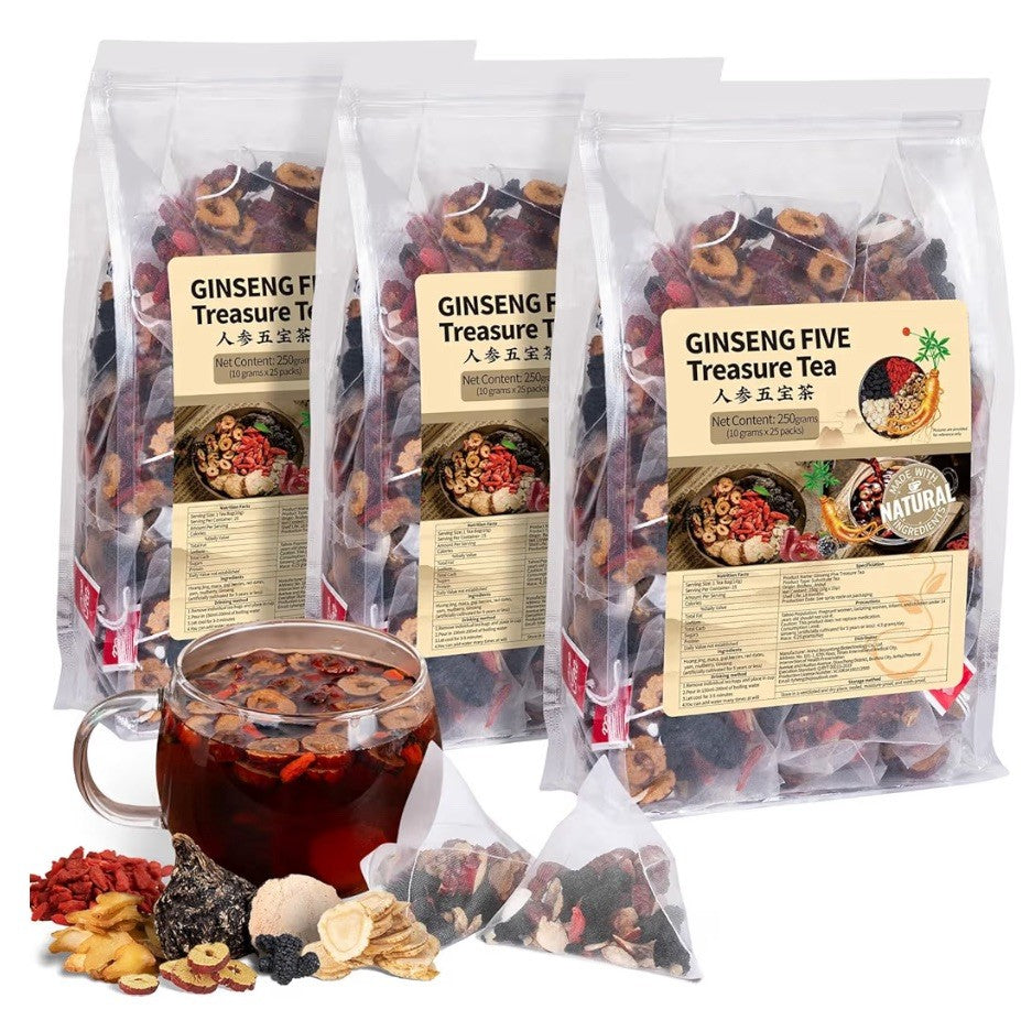 75 Teabags Ginseng Five Treasures Kidney Detox Herbal 7 Ingredients