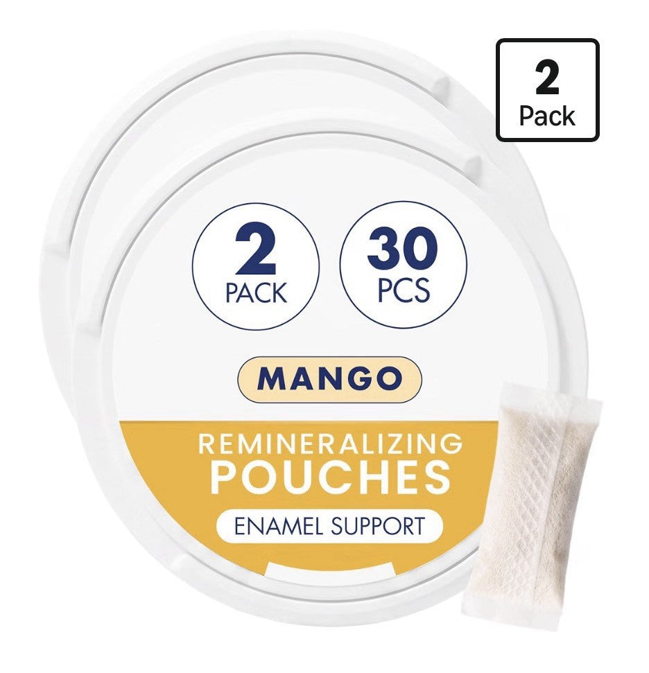 Larineco REMINERALIZING POUCHES Xylitol Oral Care Mango Flavor 2 Pack