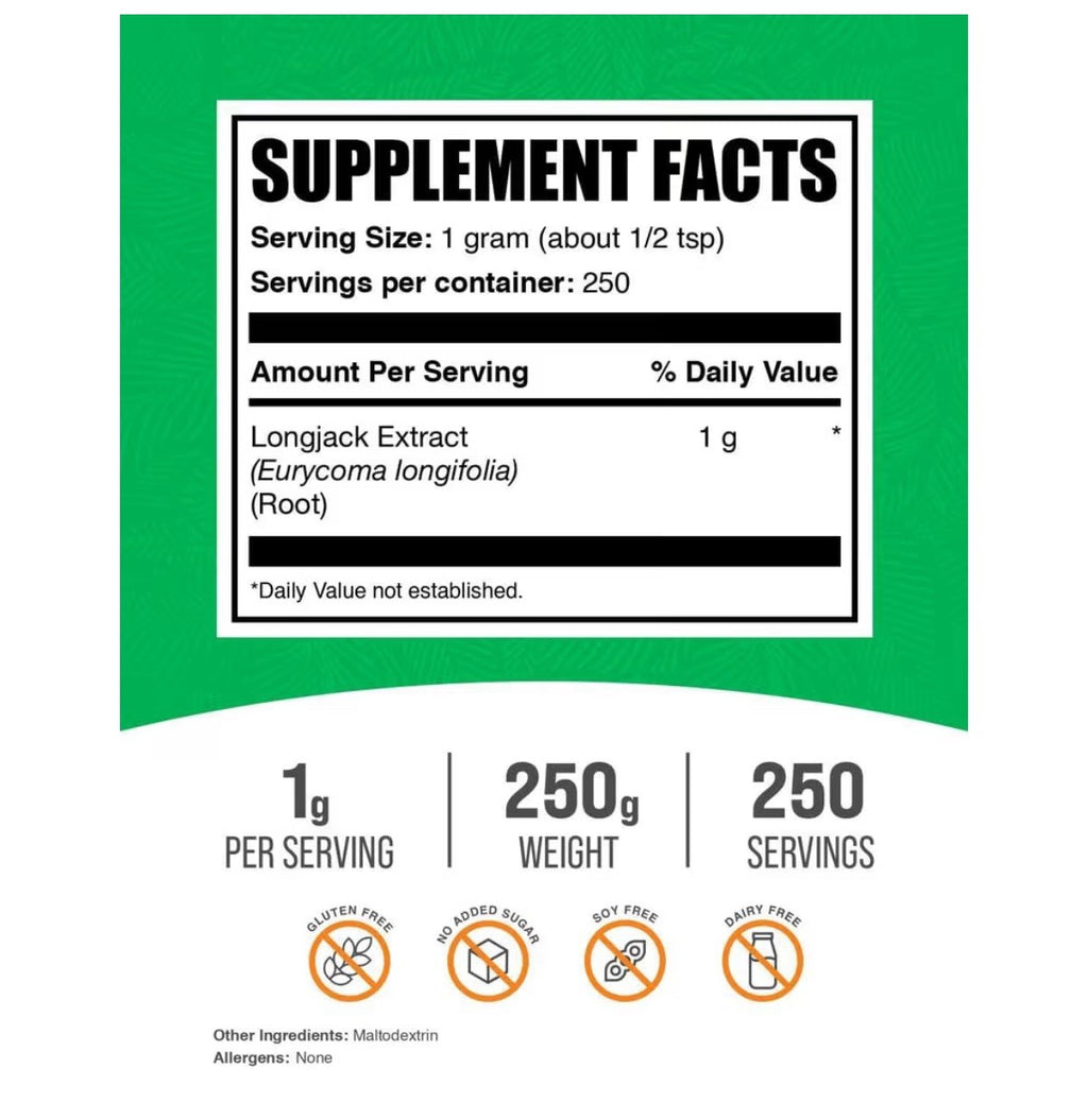 BulkSupplements ongjack Extract TongkatAli Extract Powder Women and Men 8.8oz 