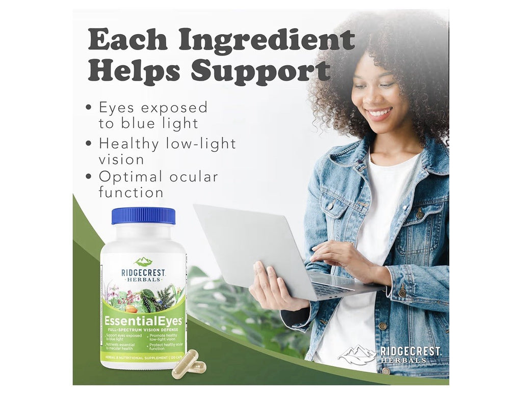 Ridgecrest Herbals EssentialEyes Natural Vitamin Supplement Vision Health 120cap