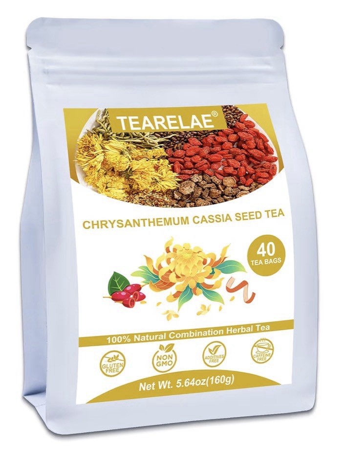 TEARELAE Chrysanthemum Cassia Seed Tea Burdock Root Goji Berry Osmanthus 40TBags