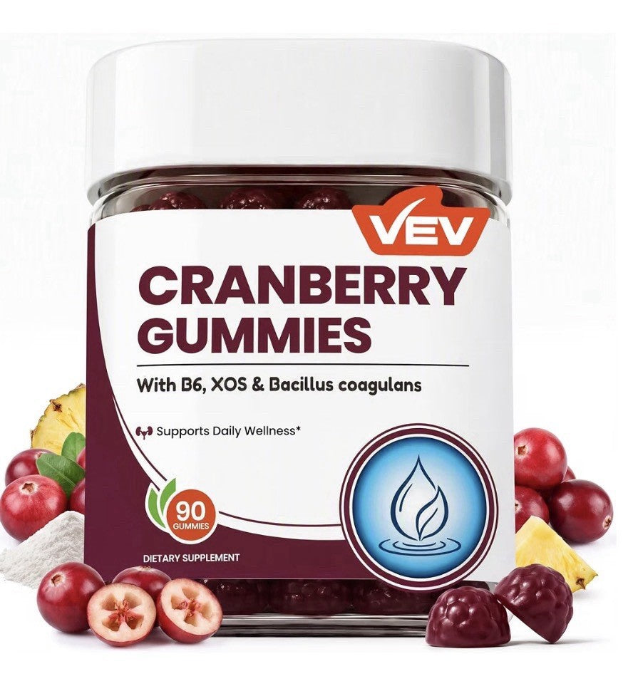 VEV Cranberry Gummies for Women Supports Daily Wellness 90 Gummies