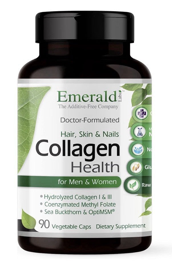 EMERALD LABS Collagen Health Hair Skin Nails Immune Adrenal Health For Women&Men