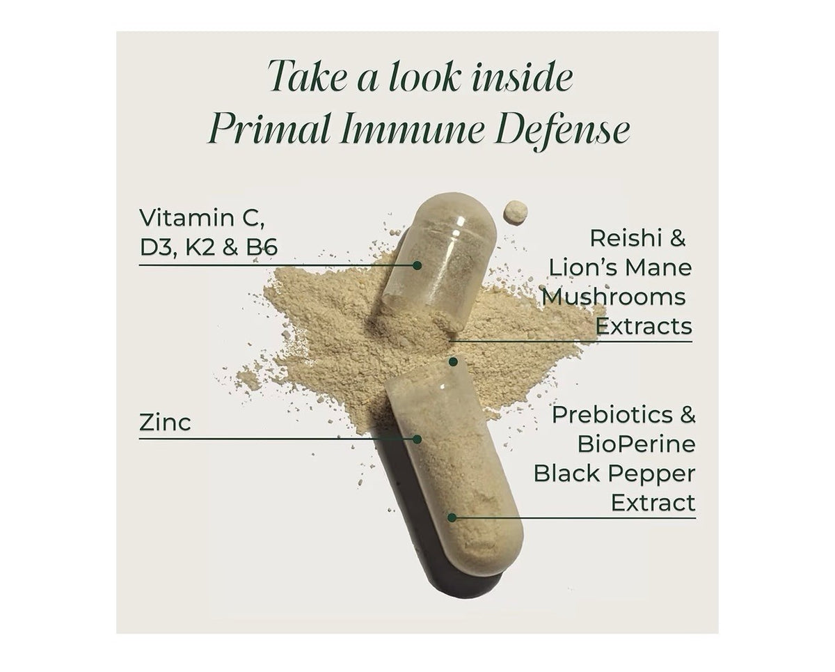 Primal Harvest Primal Immune Defense Probiotics Immune Booster Support 2 Pack