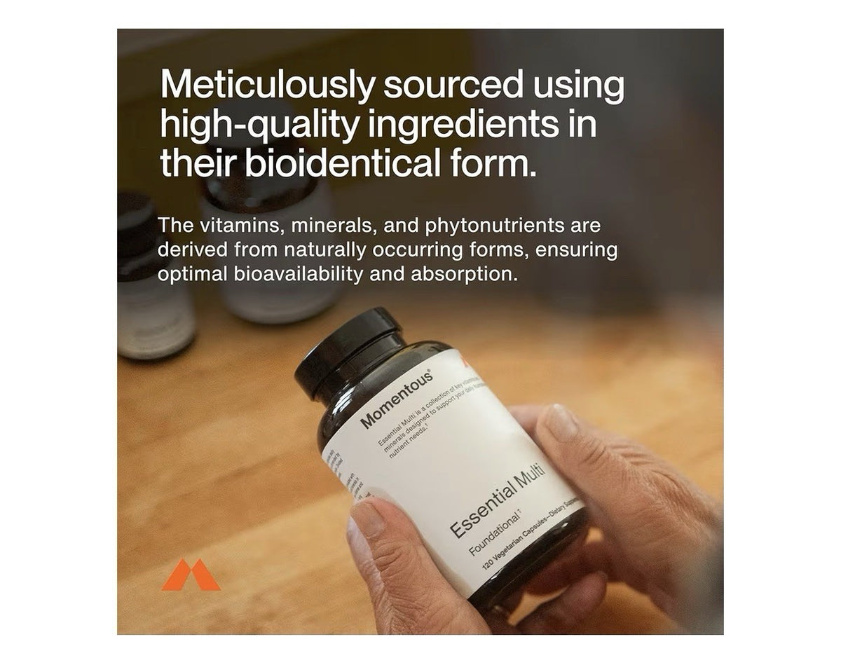 Momentous Essential Multi Foundational Multivitamin for Women & Men 120 Capsules