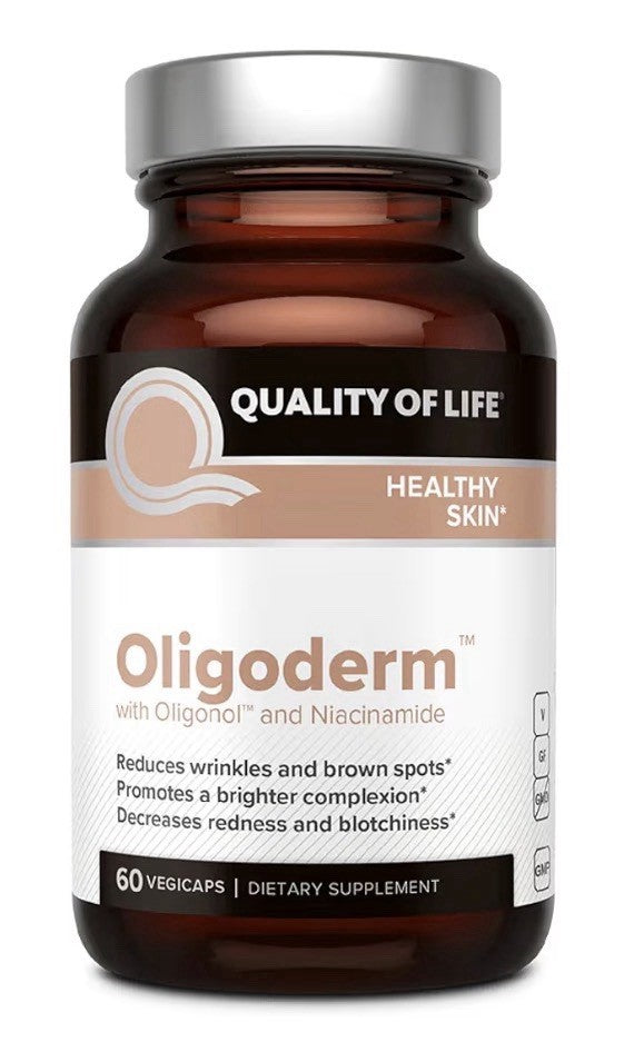 Quality of Life Oligoderm Healthy Skin Support Supplement Reduced Wrinkles 60cap